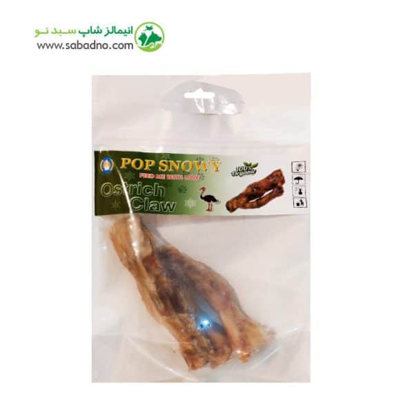 تشویقی سگ مدل پنجه شترمرغ برند پاپ اسنویی POP SNOWY بسته 2 عددی