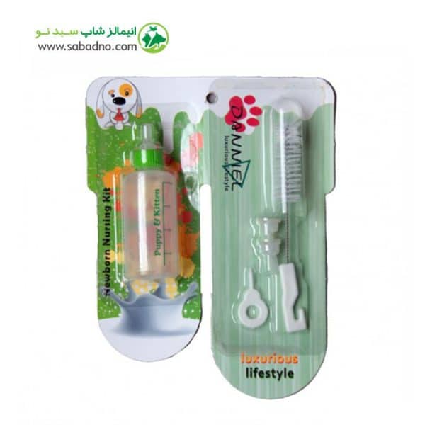 شیشه شیر طلقی توله سگ و بچه گربه برند دنیل حجم 60 میلی لیتر کد X88