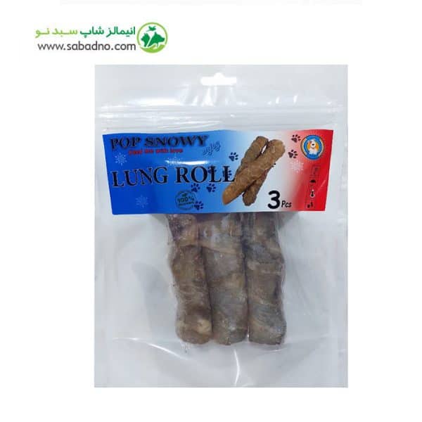 تشویقی سگ مدل رولت جگر سفید گوسفند برند پاپ اسنویی POP SNOWY بسته 3 عددی