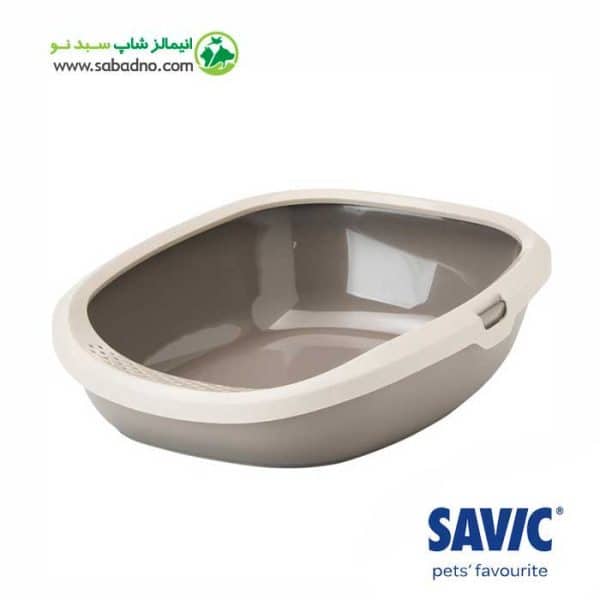 ظرف خاک لبه دار گربه برند SAVIC ساويک مدل گیزمو Gizmo موجود در 2 سایز