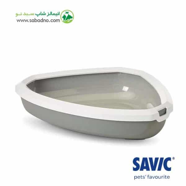 ظرف خاک سه گوش لبه دار گربه برند SAVIC ساويک مدل رینکون Rincon