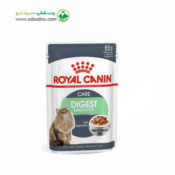 پوچ گربه حساس درگوارش رویال کنین ( Royal Canin Digest Wet Pouch ) وزن 85 گرم