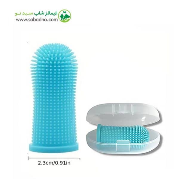 مسواک انگشتي سگ و گربه 360 درجه جنس سیلیکونی مدل MA-80