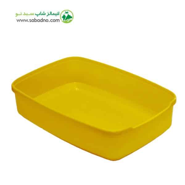 ظرف خاک گربه بدون لبه برند دنیل همراه با بیلچه رایگان کد X81