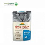 پوچ گربه عقیم شده طعم ماهی مدل Sterilised برند آلمو نیچر 70 گرمی