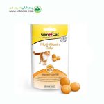 قرص مولتی ویتامین گربه جیم کت مدل Multi-Vitamin Tabs طعم شیر وزن 40 گرم