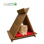 جای خواب سگ و گربه برند Animal nest مدل کلبه چوبی کد 1054 Ns