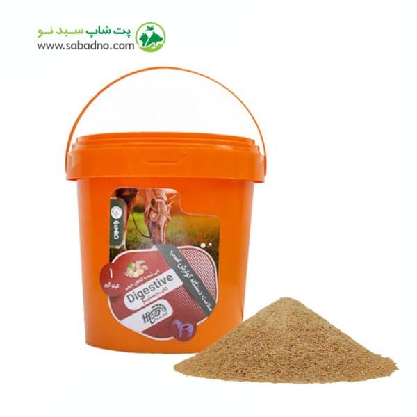 مکمل هضمی، تقویتی و سلامت دستگاه گوارش اسب رایمون مدل دایجستیو هیگر | Digestive Higer وزن 1 کیلوگرم