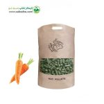 پلت یونجه برند هپی بانی Happy Bunny مدل Carrot alfalfa pellets با طعم هویج وزن 500 گرم