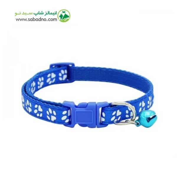 قلاده گردنی زنگوله دار برزنتی سایز کوچک مخصوص تواله سگ ، گربه ، جونده مدل شبرنگ 2163