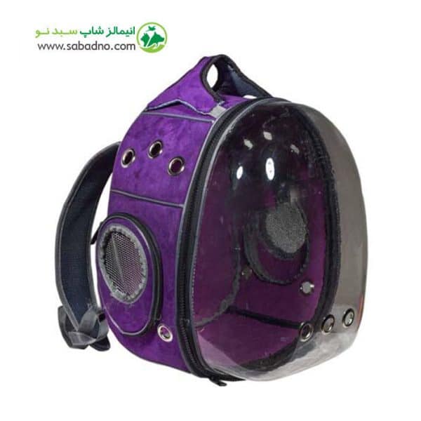 کیف ﺣﻤﻞ ﻓﻀﺎﺋﻰ سگ و گربه ﺟﻠﻮ ﺷﻔﺎف پشت چتری ﻣﺪل SHINE-U کد LD24
