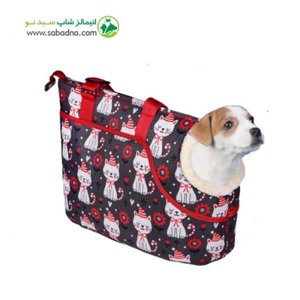 کیف حمل سگ و گربه برند دنیل مدل کوپر COOPER-P پارچه طرح دار کد LD5-21