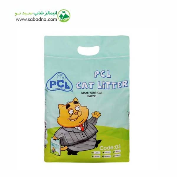 خاک گربه دانه شکسته برند پی سی ال PCL مدل PCL03 وزن 10 کیلوگرم