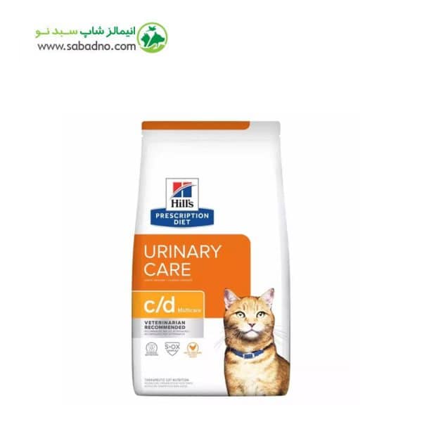 غذای خشک گربه بالغ برند هیلز مدل Hill's Urinary Care C/D با طعم مرغ Chicken وزن 1.5 کیلوگرم
