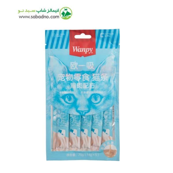 بستنی گربه برند ونپی طعم مرغ مدل Chicken بسته ۵ عددی