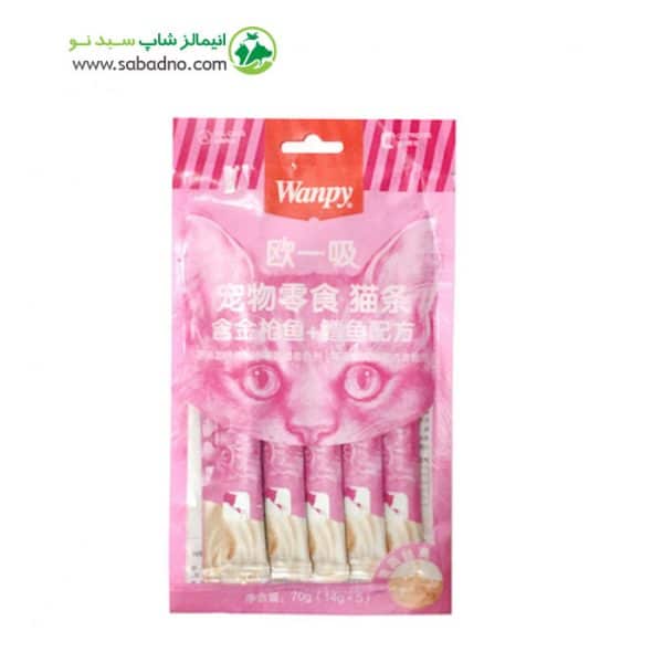 بستنی گربه برند ونپی طعم ماهی تن و ماهی کاد مدل Tuna and cod بسته ۵ عددی