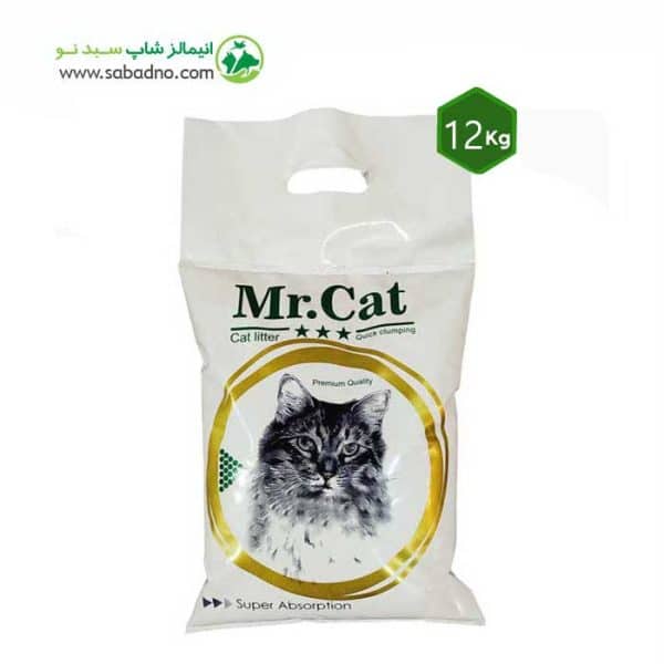 خاک گربه گرانل برند مسترکت Mr.cat مدل اقتصادی Eco Freindly حجم 12 لیتر