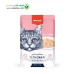 پوچ گربه برند ونپی طعم مرغ و میگو Wanpy Cat Chicken & Shrimp وزن 85 گرم