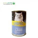کنسرو نچرال گربه برند یو اس پت uspet طعم بره وزن 400 گرم