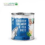 کنسرو گربه برند یو اس پت uspet طعم مرغ و ماهی سالمون و نخودفرنگی وزن 800 گرم