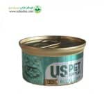 کنسرو گربه برند یو اس پت uspet طعم اوردک و آهو وزن 85 گرم