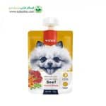 پودینگ سگ برند ونپی طعم گوشت گوساله و هویج  Wanpy Dog Beef & Carrot وزن 90 گرم 