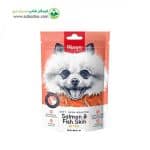 تشویقی نرم سگ برند ونپی  با طعم ماهی سالمون Wanpy Dog Salmon & fish skin وزن 100 گرم 