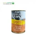 کنسرو نچرال گربه برند یو اس پت uspet طعم ماهی وزن 400 گرم