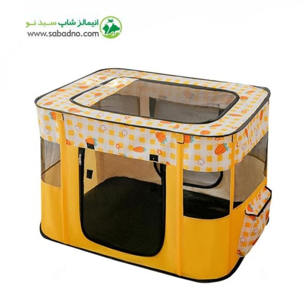 پارک پارچه سگ و گربه مدل مستطیل مسقف