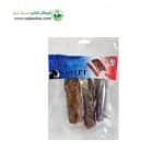 تشویقی سگ مدل سرخ روده گوساله BEEF GULLET برندPOP SNOWY وزن 70 گرم