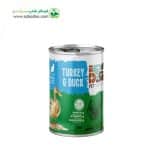 کنسرو نچرال گربه برند یو اس پت uspet طعم گوشت بوقلمون و اوردک وزن 400 گرم