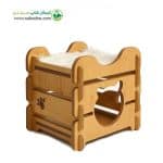 جای خواب دو طبقه سگ و گربه برند Animal nest مدل لانه پازلی پلای وود کد Pazel-4045